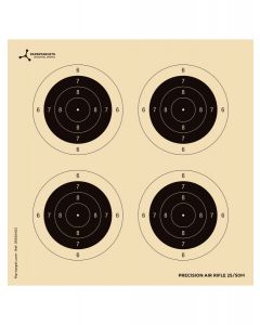 Flip Target Schietkaart 25/50m Air Rifle 4 roos 